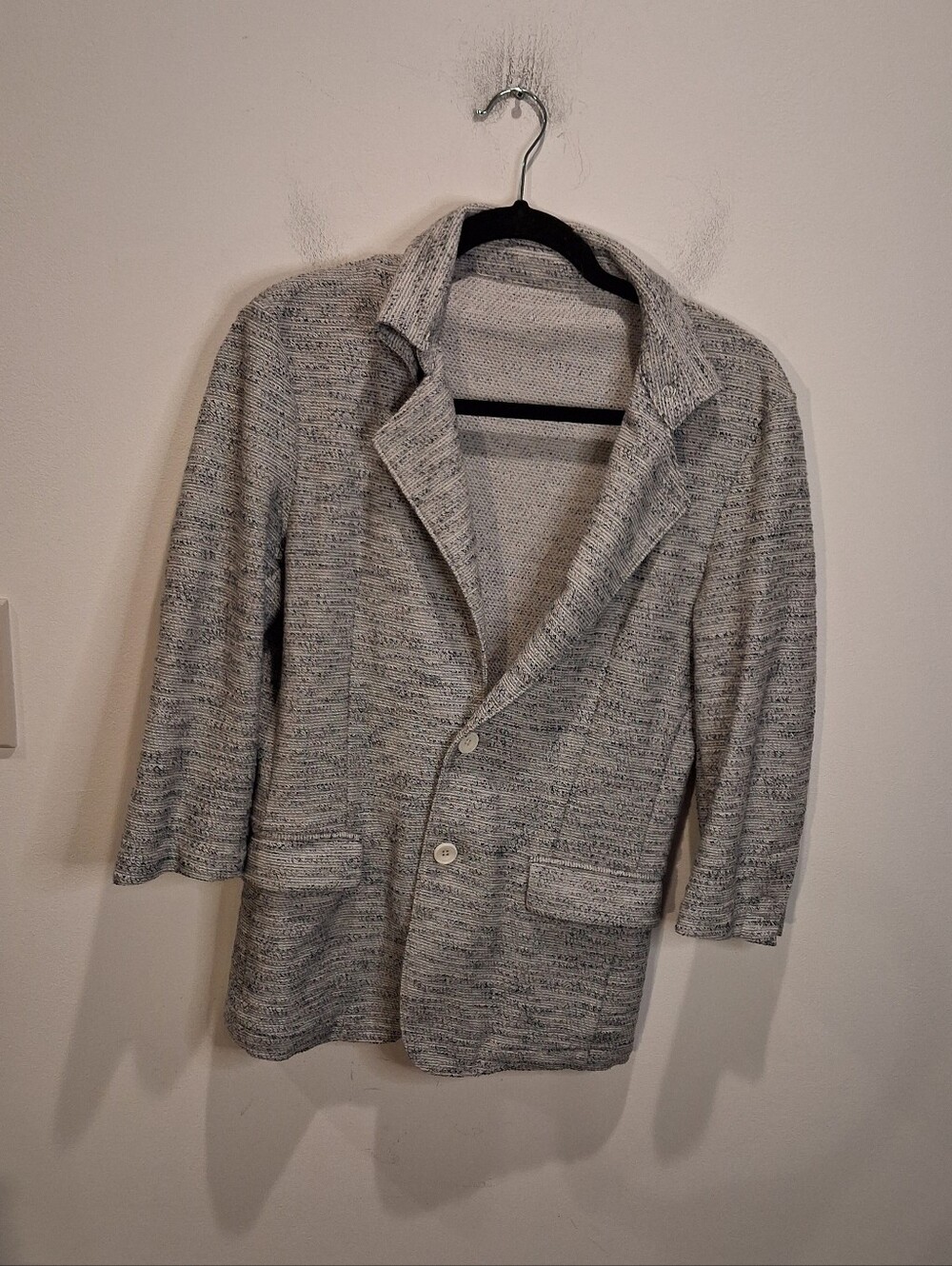 Tornado Mart Mens Size M Japan Two Button Blazer Blue/white Cotton Blend